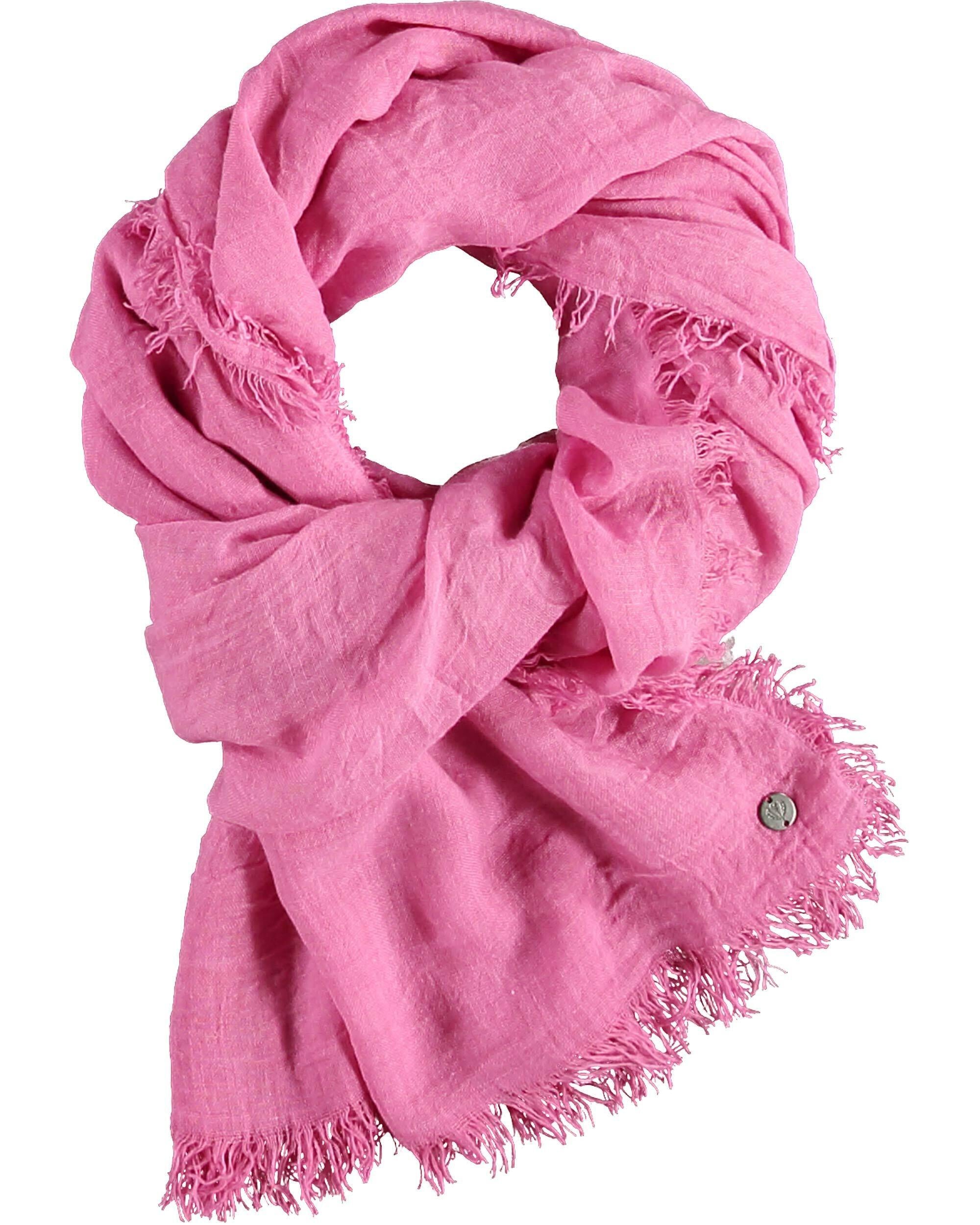 Stola mit Fransen - 456 - Pink