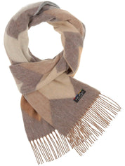 Gemusterter Schal - 960 - Beige