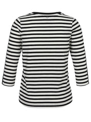 Langarmshirt gestreift aus Baumwolle - 104954 - Schwarz | Weiß