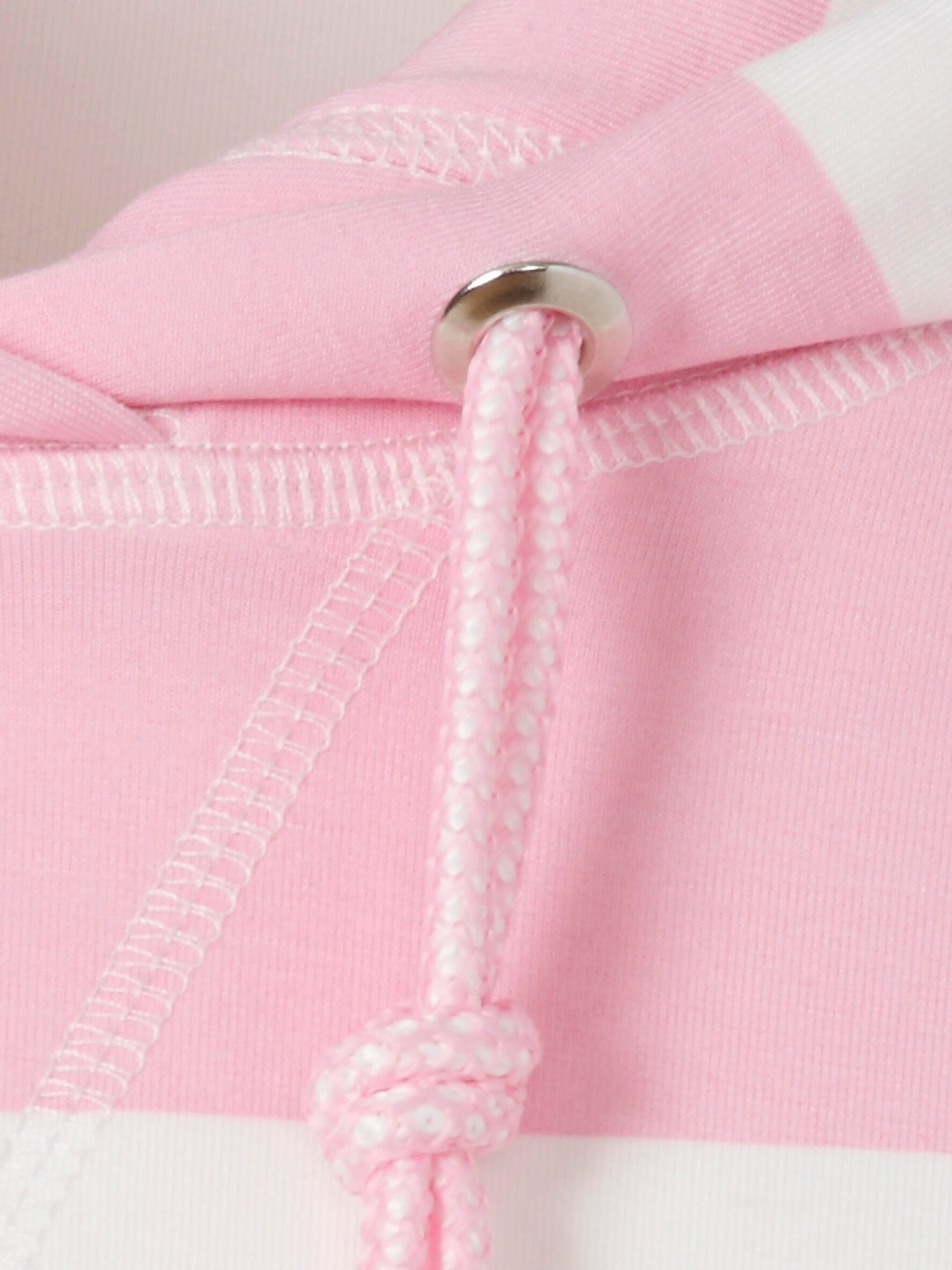 Sweathoodie gestreift aus Viskosemix - 674954 - Pink