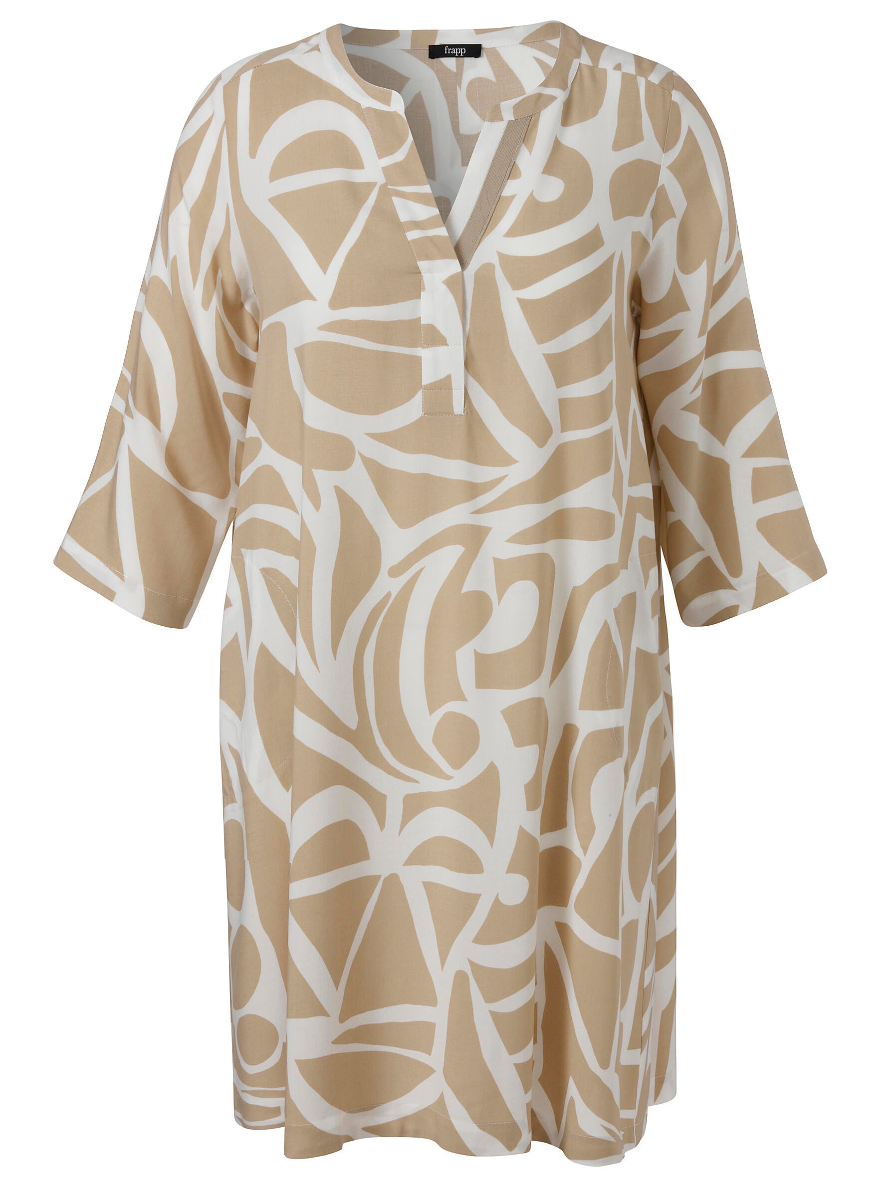 Freizeitkleid gemustert Midi - 774954 - Beige