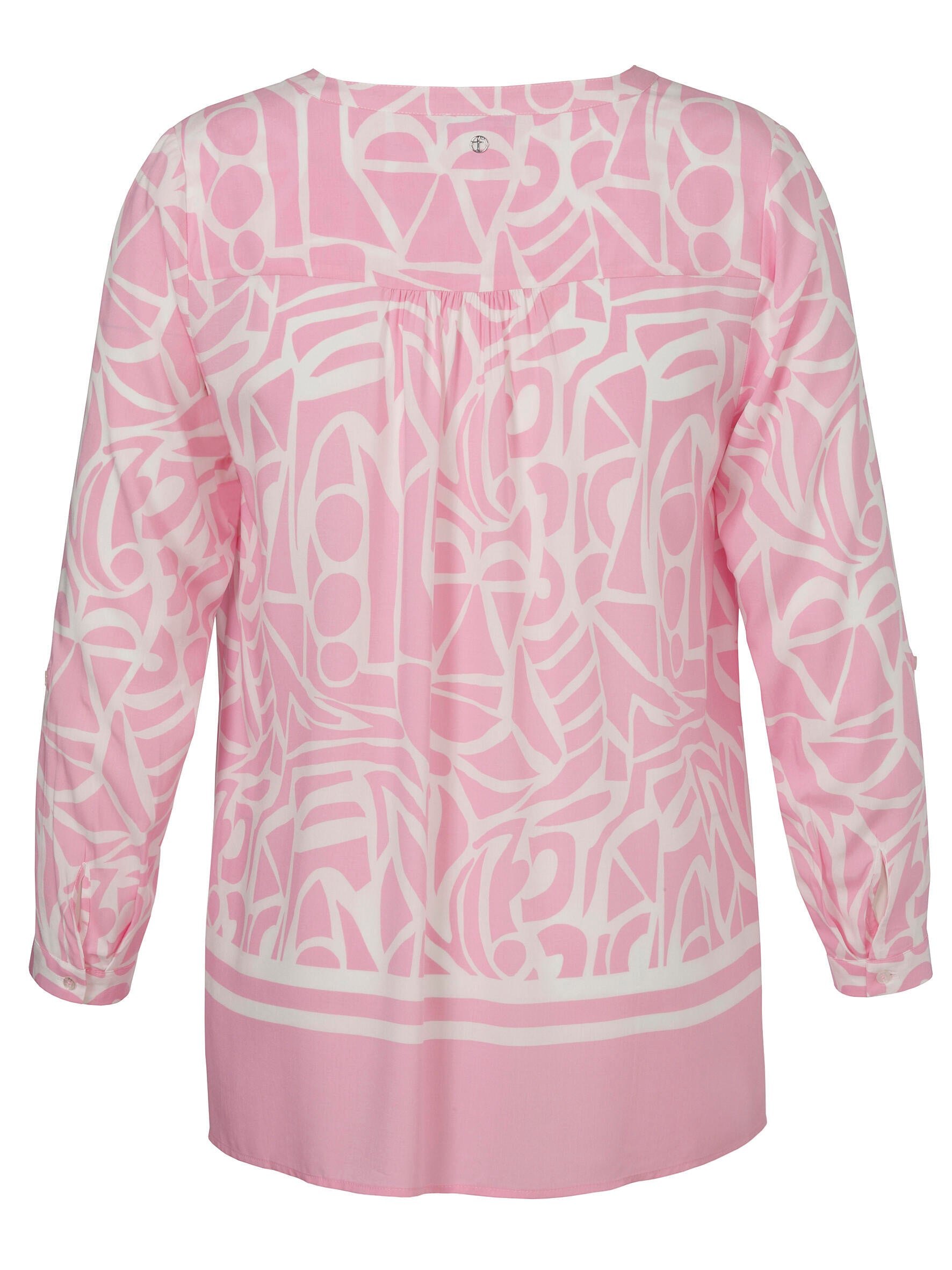 Bluse mit V-Ausschnitt - 674954 - Pink