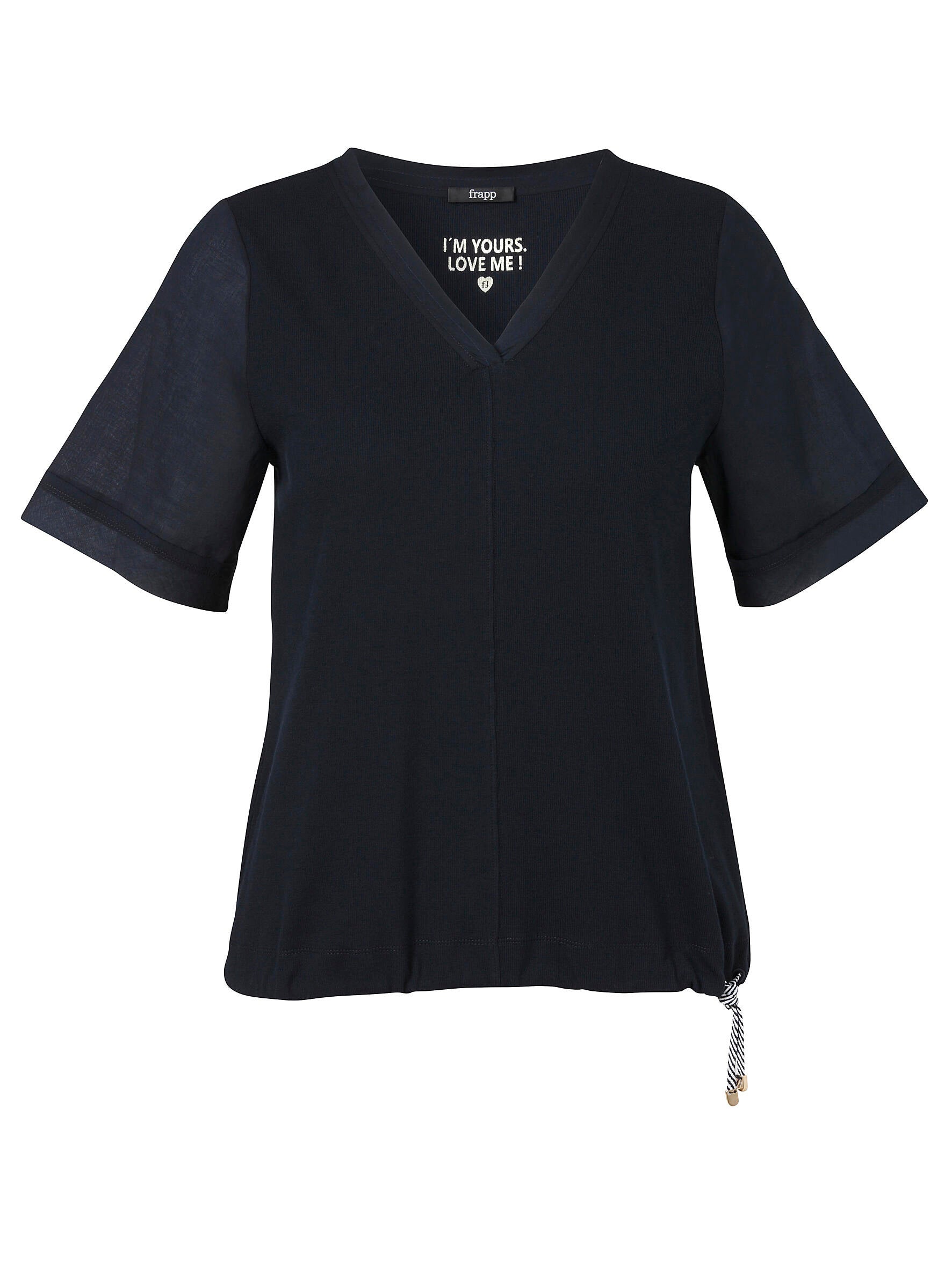 T-Shirt V-Ausschnitt 1/2 Arm - 814 - Blau