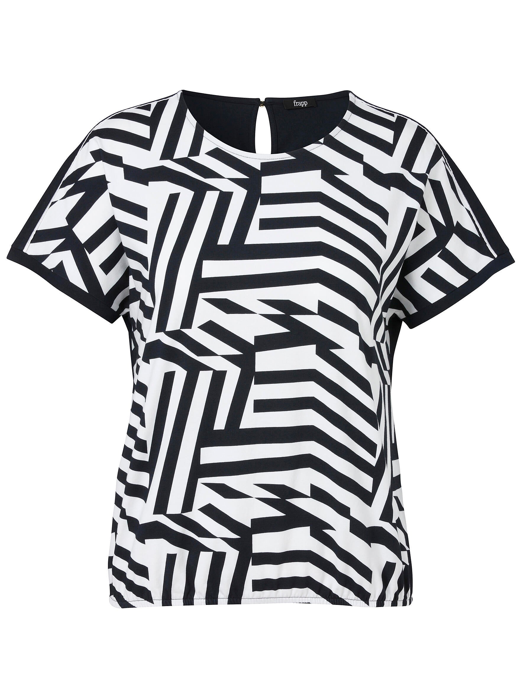 T-Shirt Rundhals ohne Arm Druck - 814994 - Blau