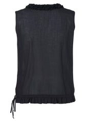 Top Rundhals ohne Arm - 814 - Blau