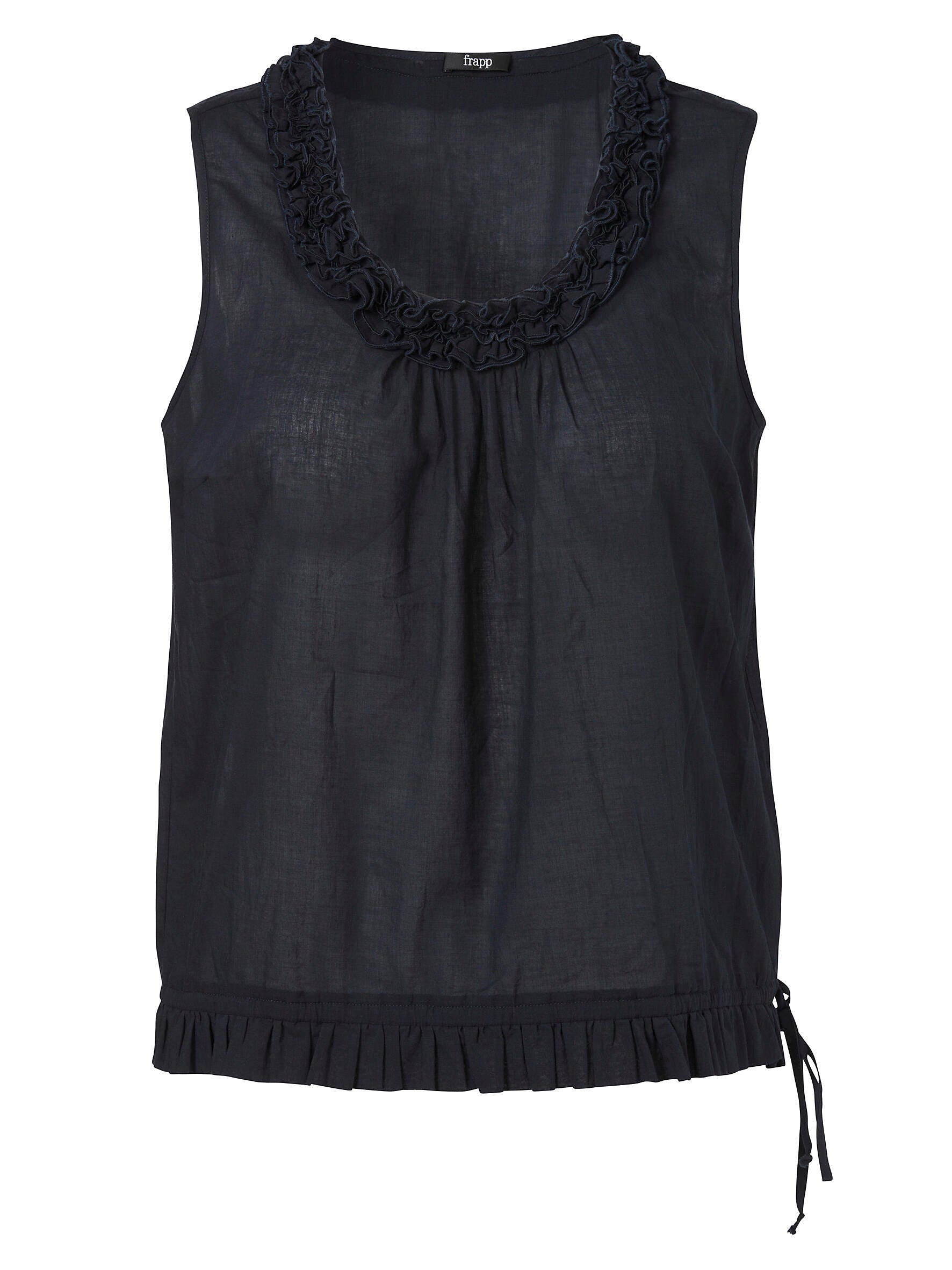 Top Rundhals ohne Arm - 814 - Blau