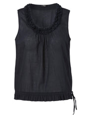 Top Rundhals ohne Arm - 814 - Blau