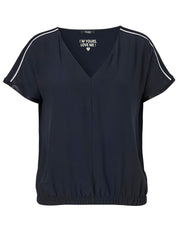 Bluse V-Ausschnitt ohne Arm - 814994 - Blau