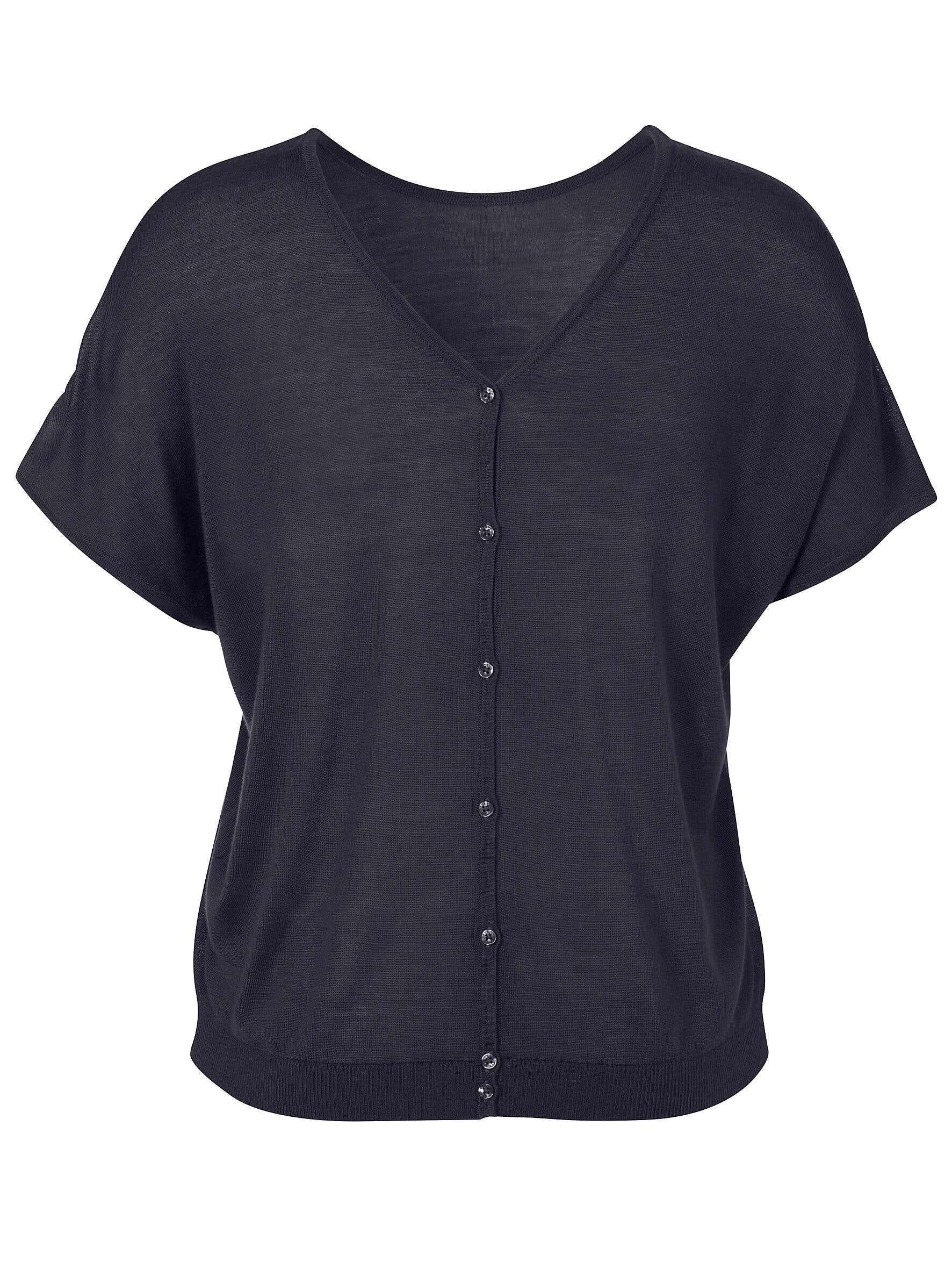 Pullover Rundhals 1/2 Arm überschnittene Schulter - 814 - Blau