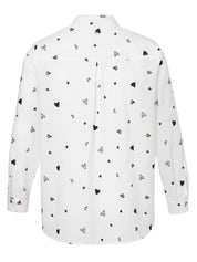Bluse Hemdkragen 1/1 Arm Stickerei - 994814 - Weiß | Schwarz