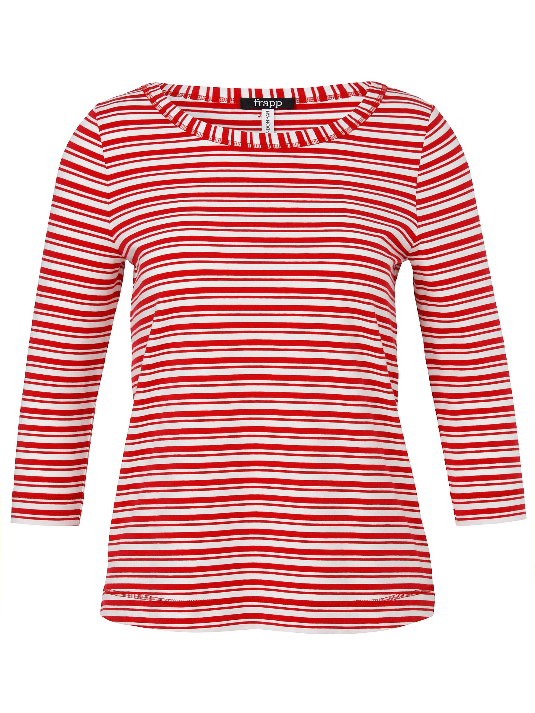 Langarmshirt gestreift aus Baumwolle - 354954-red / offwhite - Rot