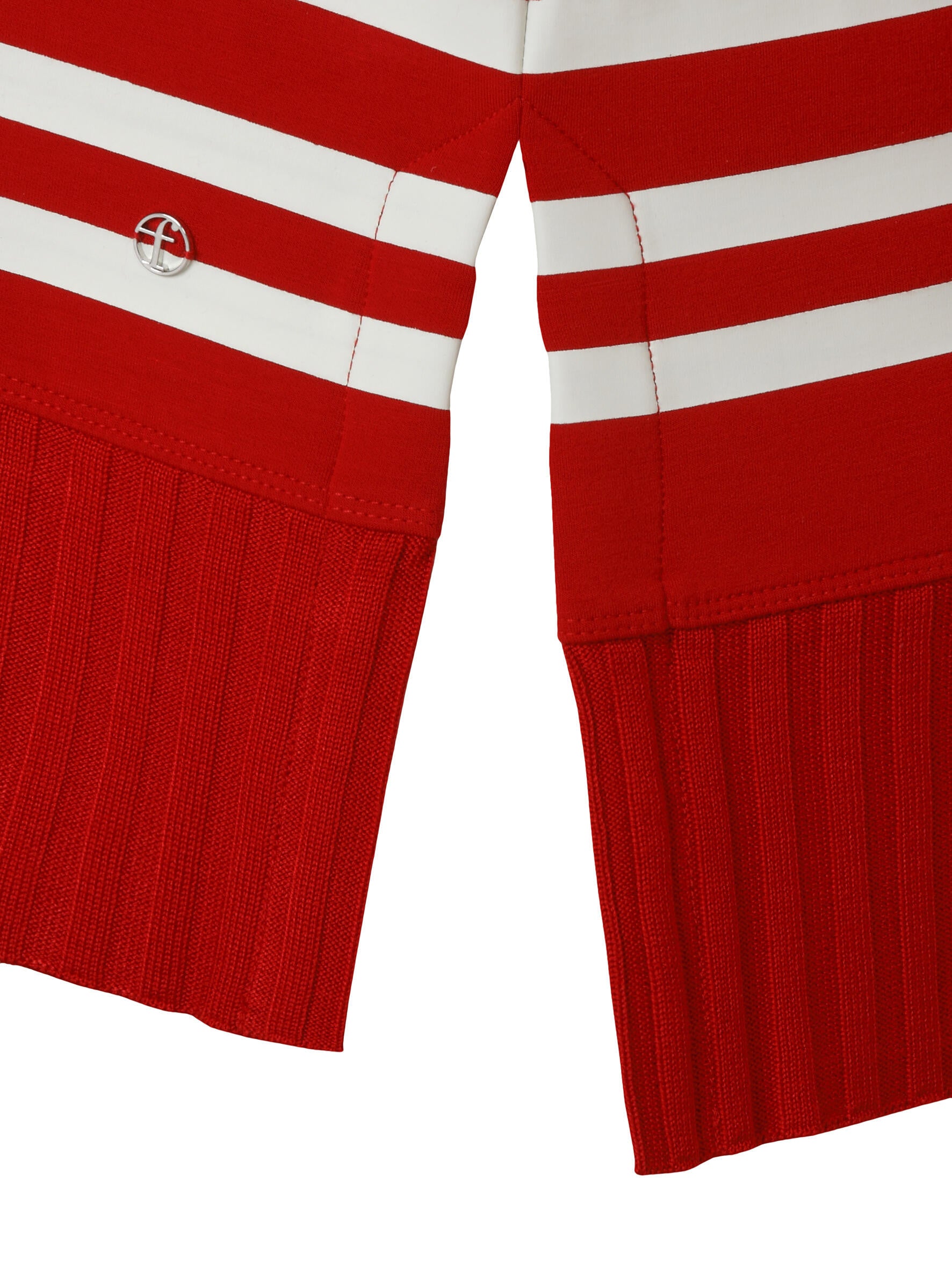 Sweatshirt aus Viskosemix - 354954-red / offwhite - Rot