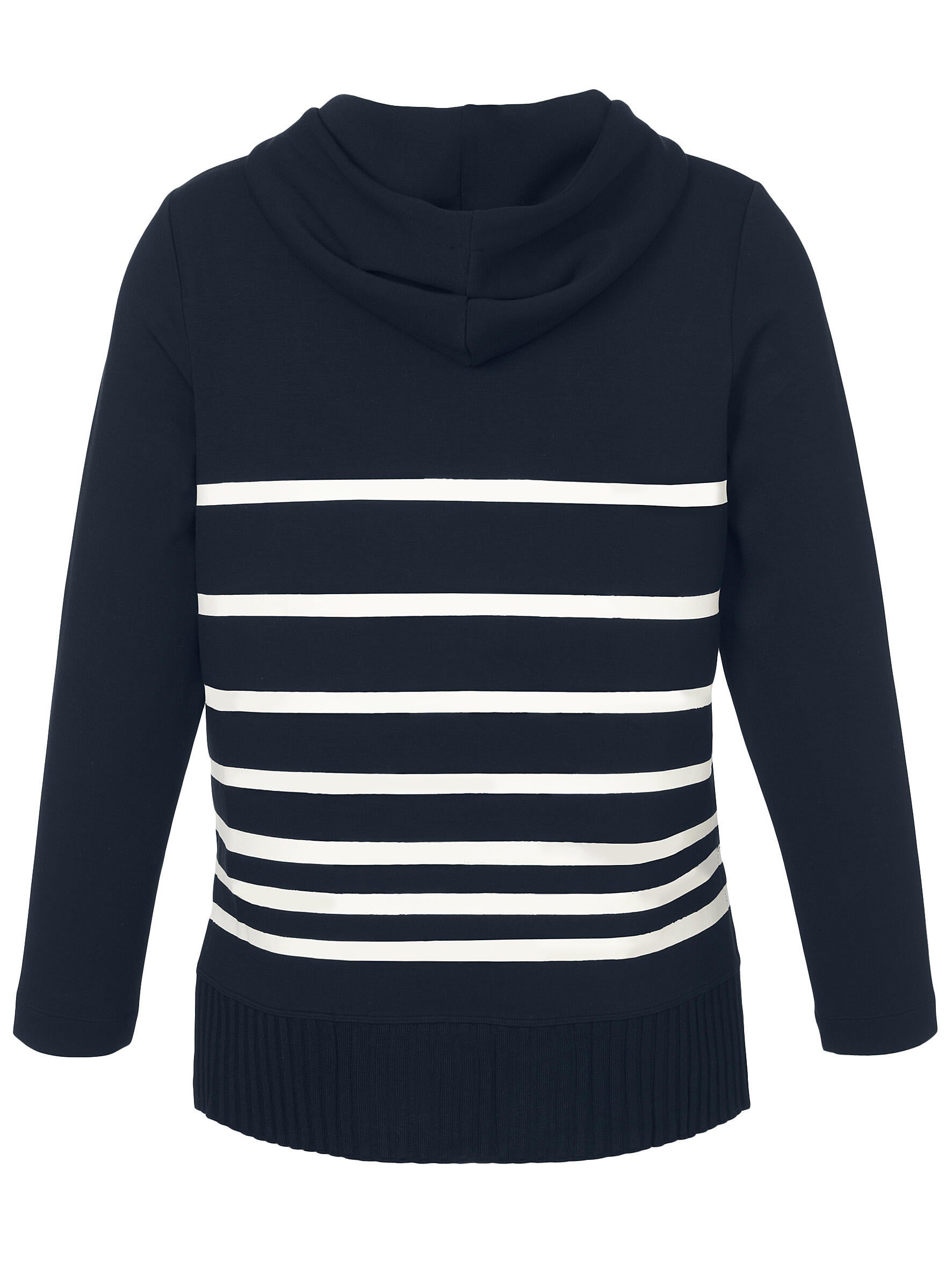 Sweatshirt aus Viskosemix - 814954-navy / offwhite - Blau