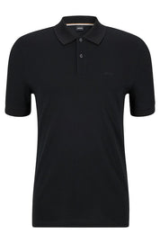 Poloshirt aus Baumwolle - 001-Black - Schwarz