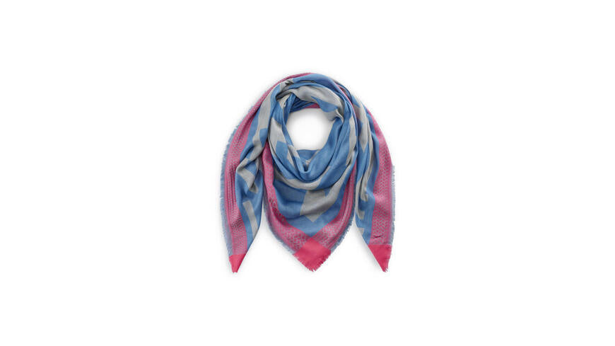 Tuch mit Muster - BLU2 - Blau | Pink