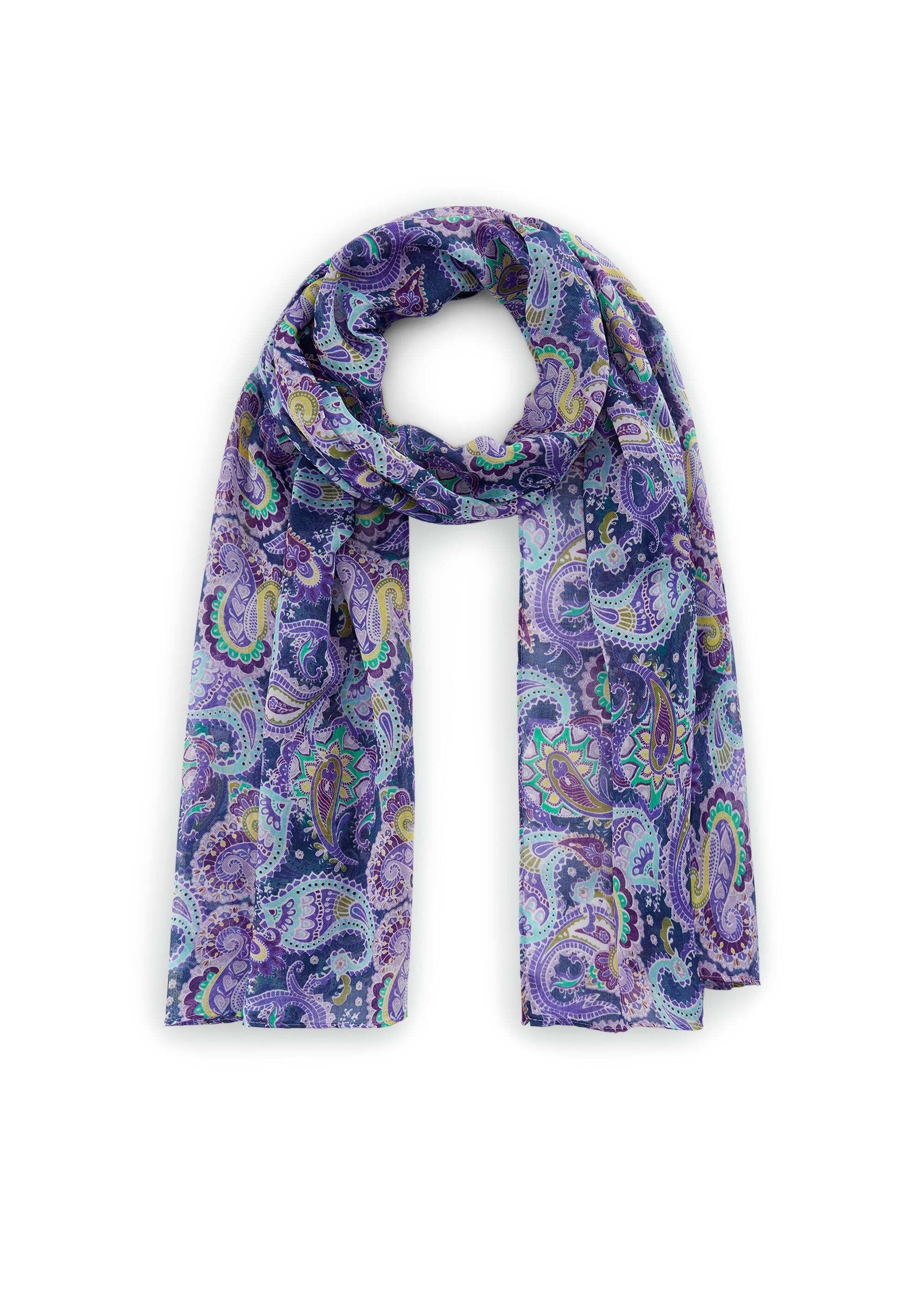 Softer Schal mit Paisley-Muster - BLU3 - Violett