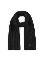 Gerippter Strickschal - BLK3 - Schwarz