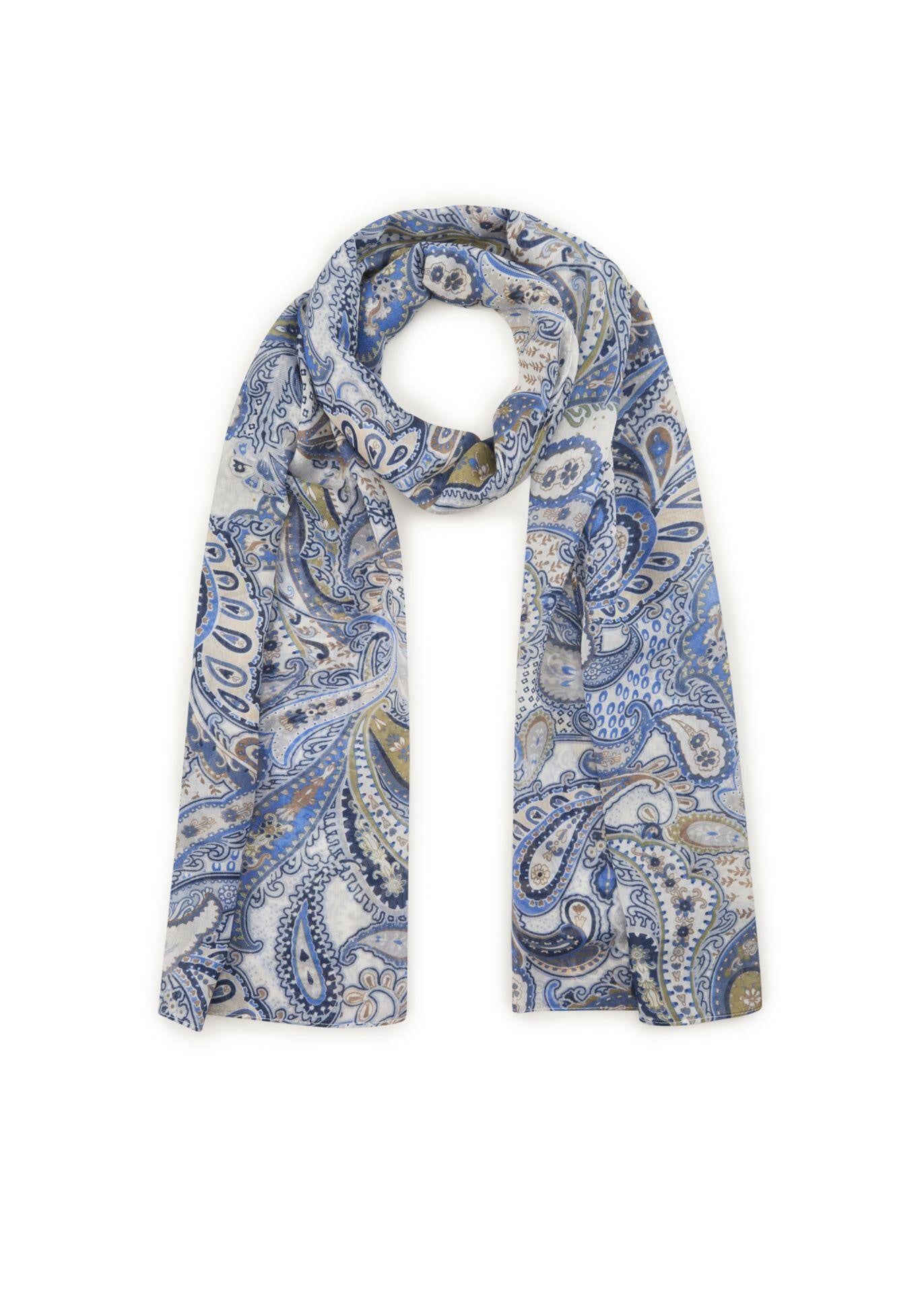 Schal mit Paisley-Muster - BLU2 - Blau