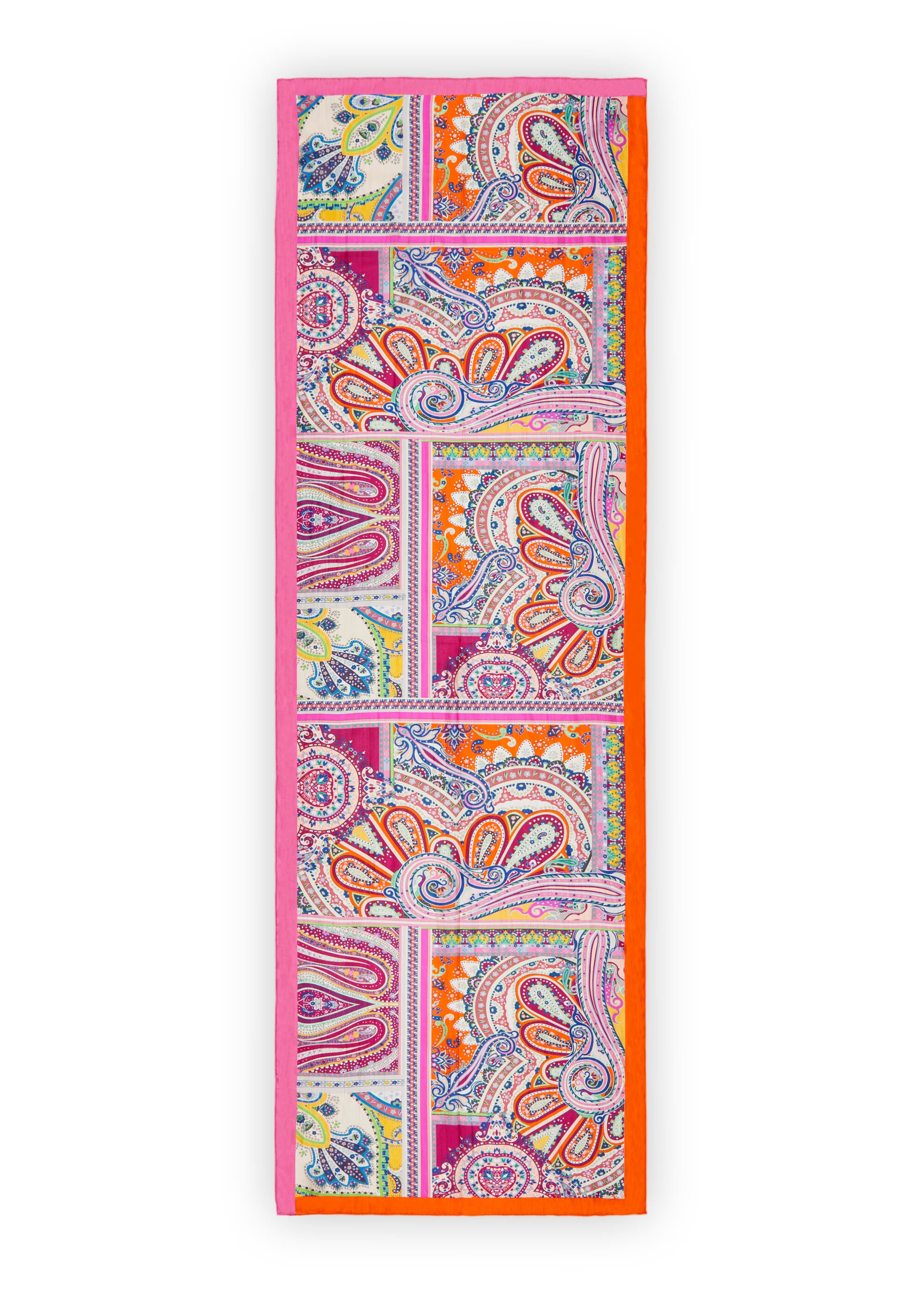 Seidenschal mit Paisleymuster - PIN2 - Pink