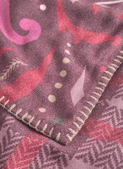 Dreieckstuch mit winterlichen Motiven - RED3 - Rot