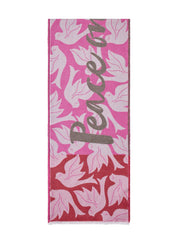 Schal mit PEACE ON EARTH-Schriftzug - PIN2 - Pink