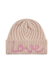Strickmütze LOVE - BEI2 - Beige
