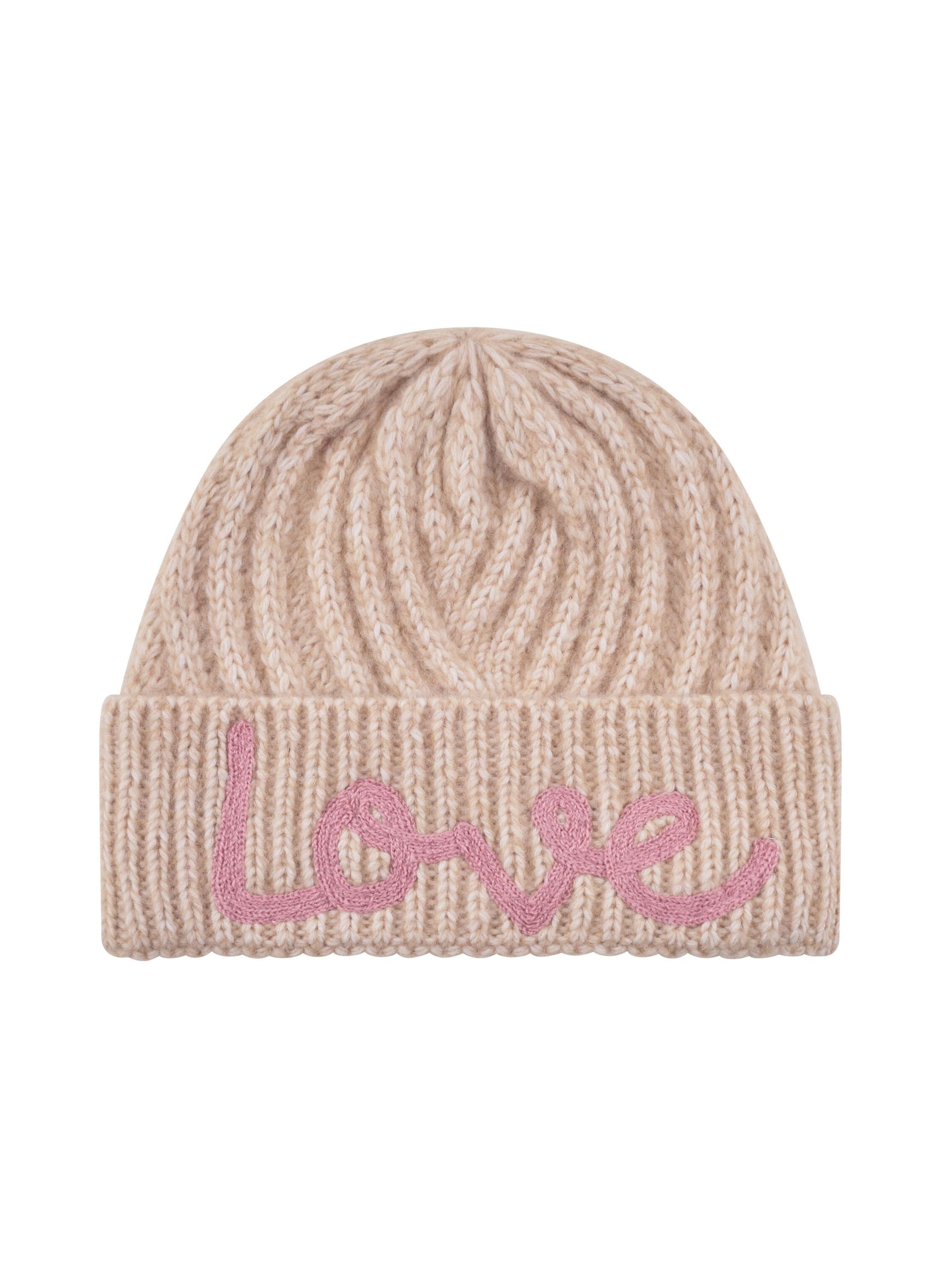 Strickmütze LOVE - BEI2 - Beige