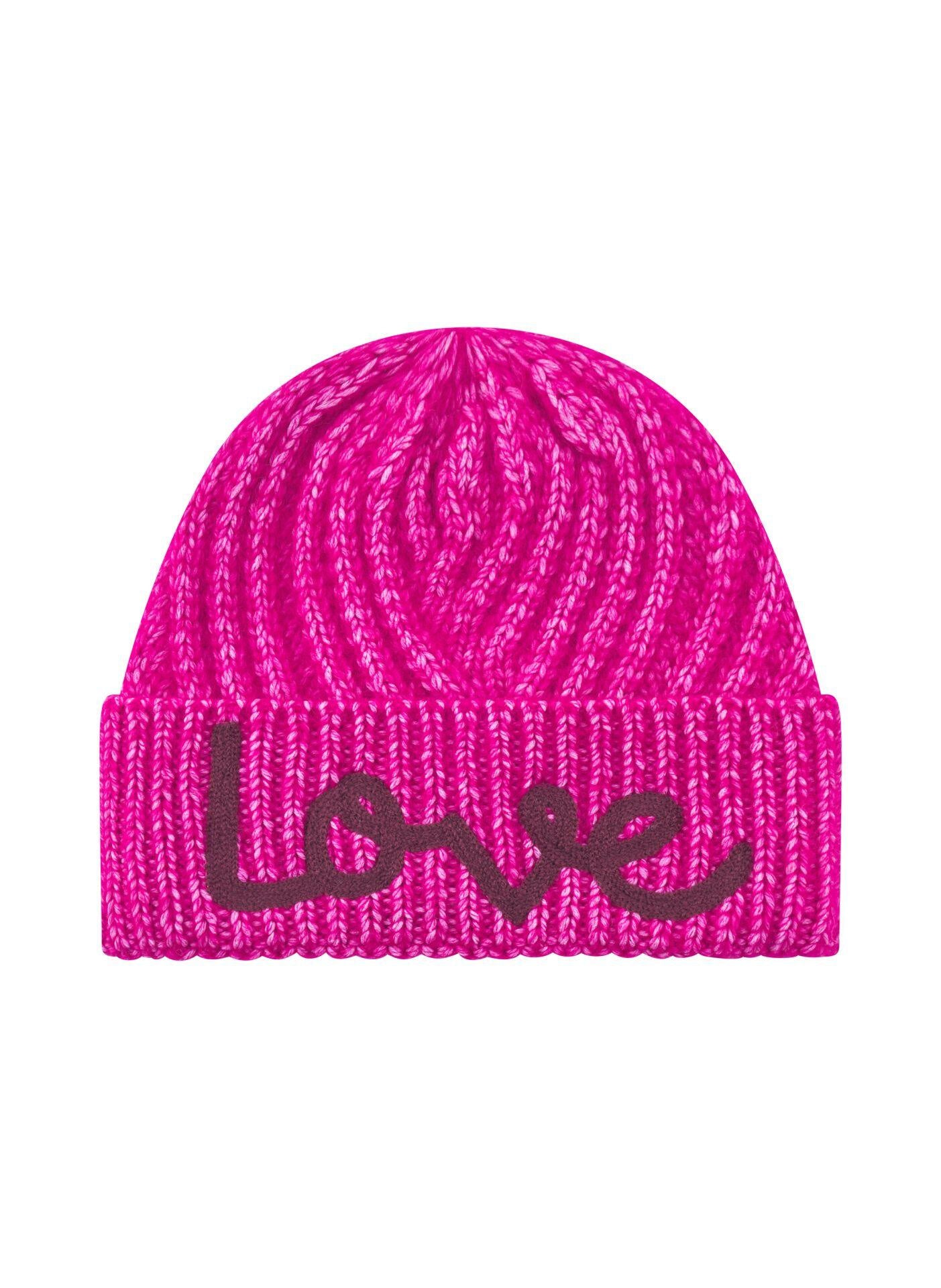 Strickmütze LOVE - PIN2 - Pink