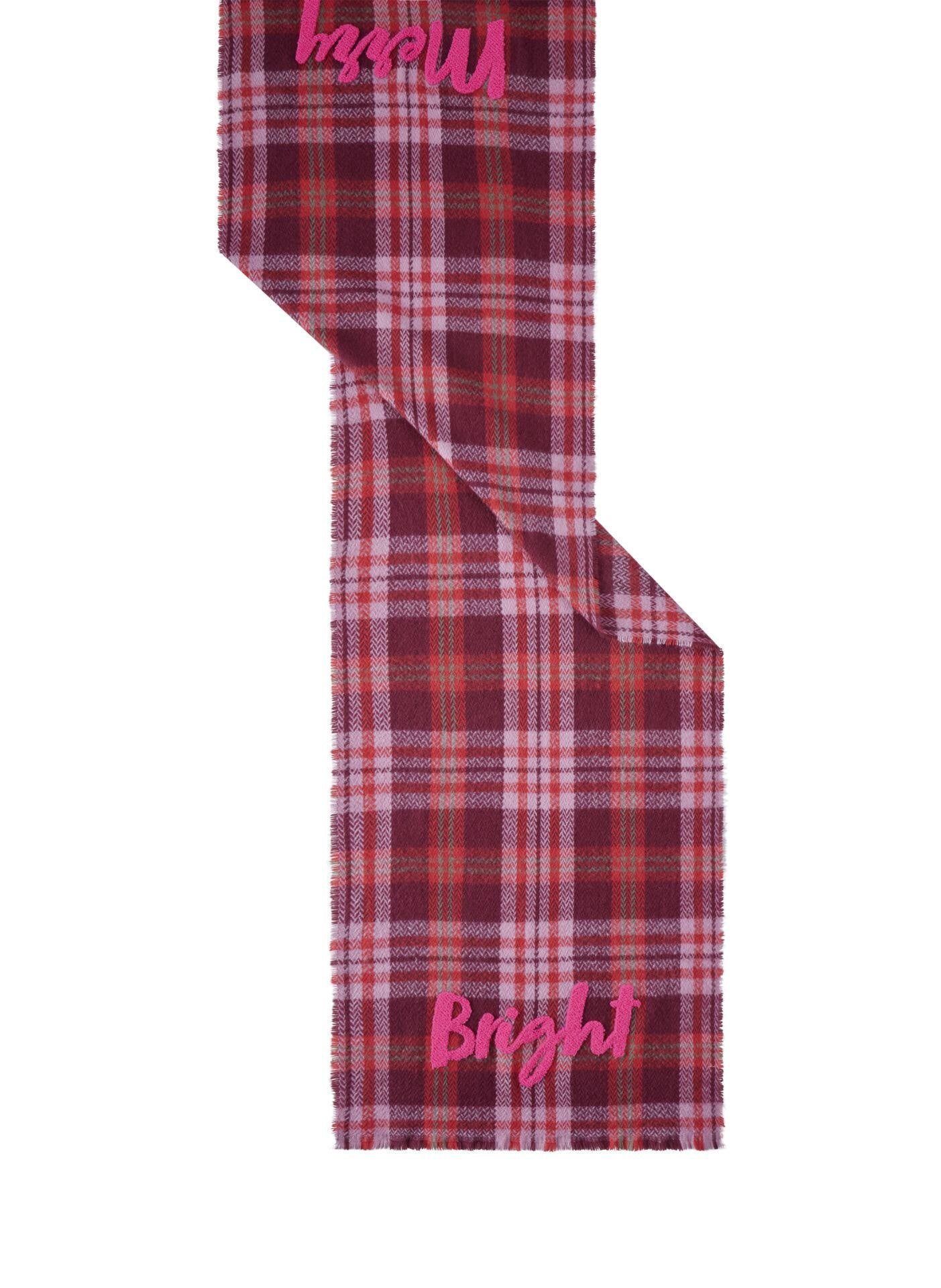 Schal mit Strickerei - RED3 - Rot