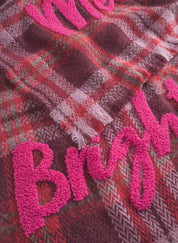 Schal mit Strickerei - RED3 - Rot