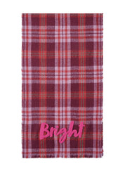 Schal mit Strickerei - RED3 - Rot