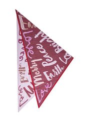 Dreieckstuch mit LOVE-Motiven - RED3 - Rot