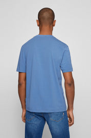 T-Shirt aus Baumwolle - 489-Open Blue - Blau