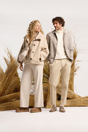 Overshirt LORETTO aus Schurwollmix - 0420-taupe - Beige
