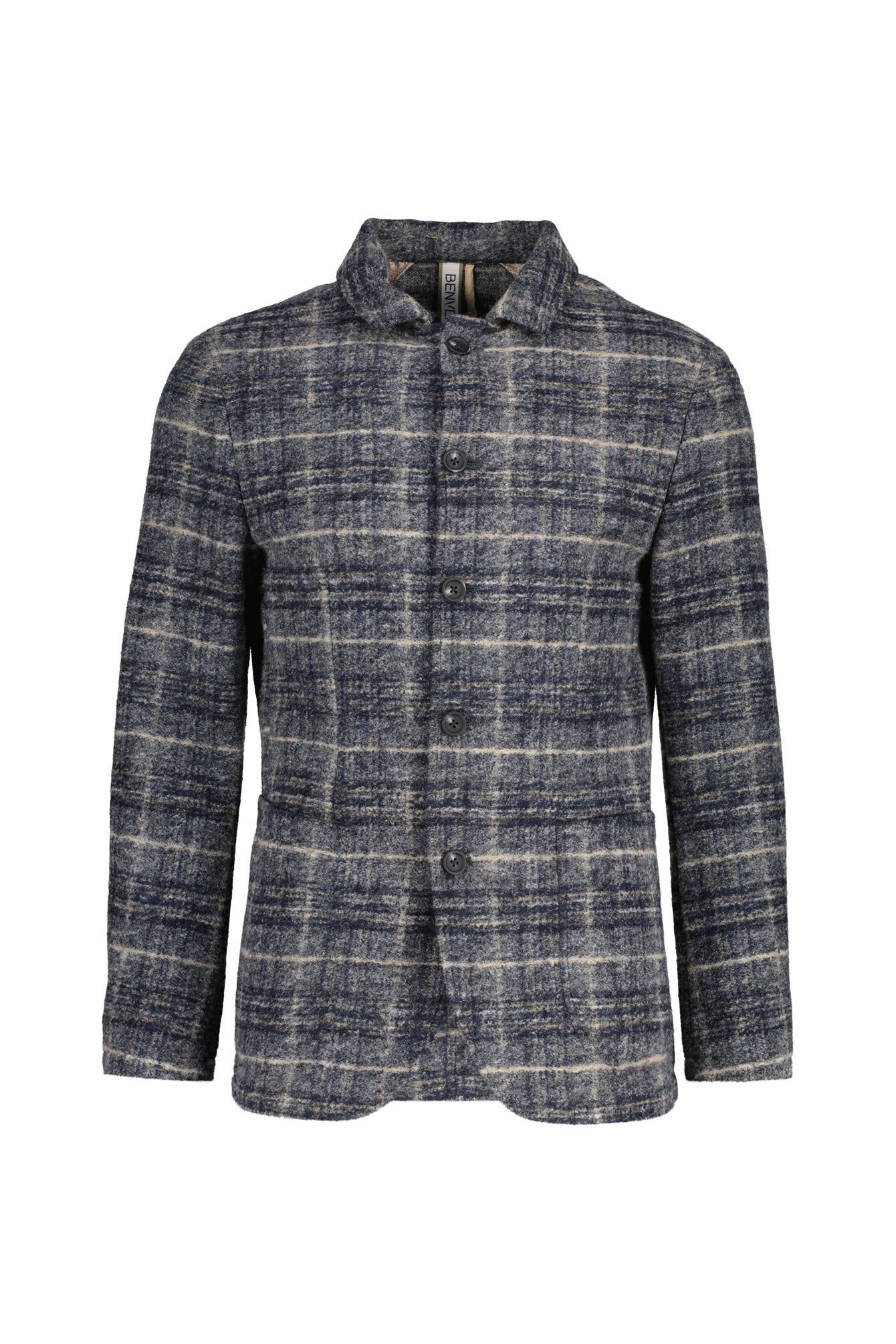 Overshirt aus Wollmix - 0615-blue - Blau