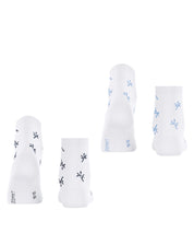 2er-Pack Socken mit Blumenmuster - 0030 sortiment - Weiß