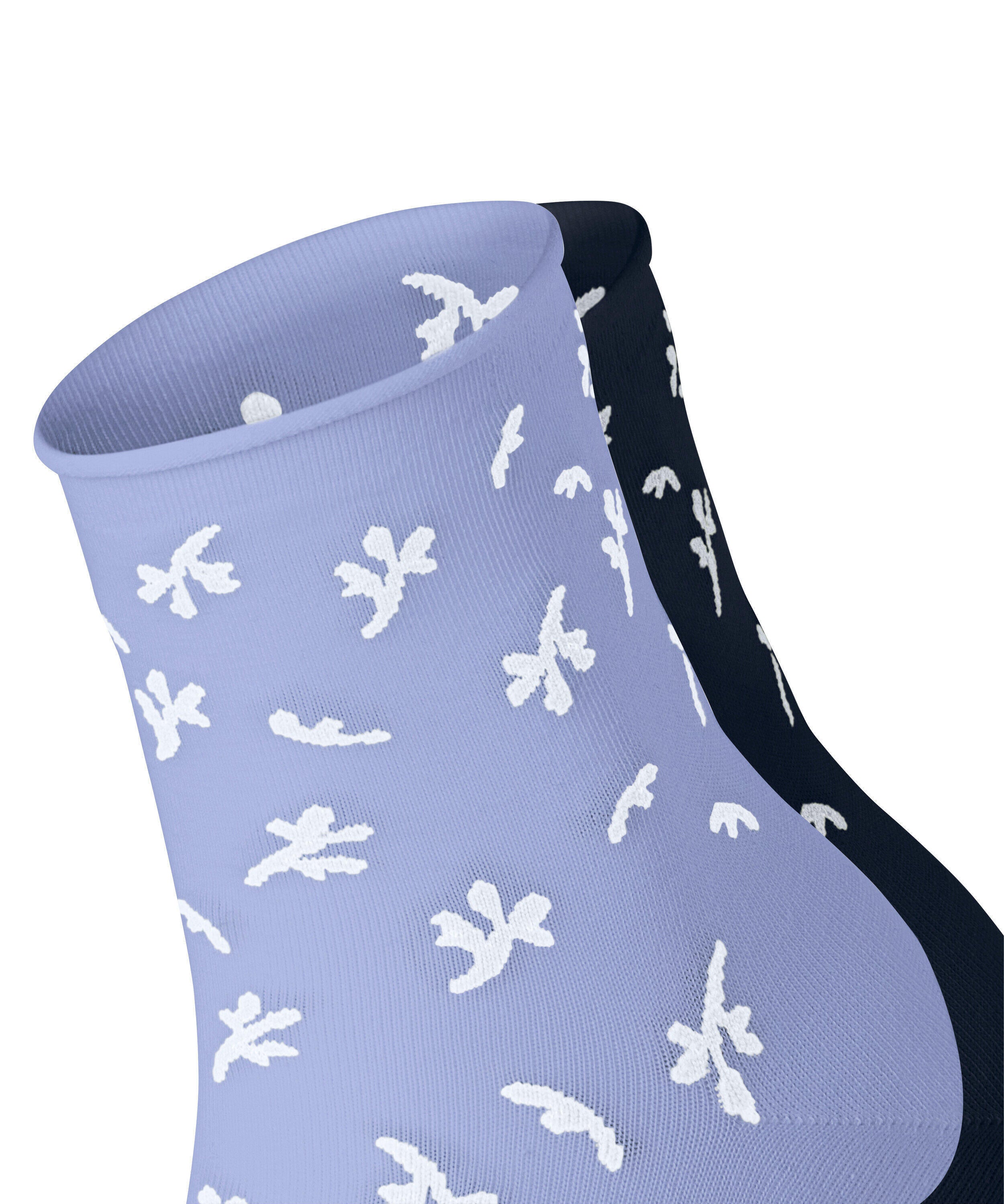 2er-Pack Socken mit Blumenmuster - 0040 sortiment - Violett