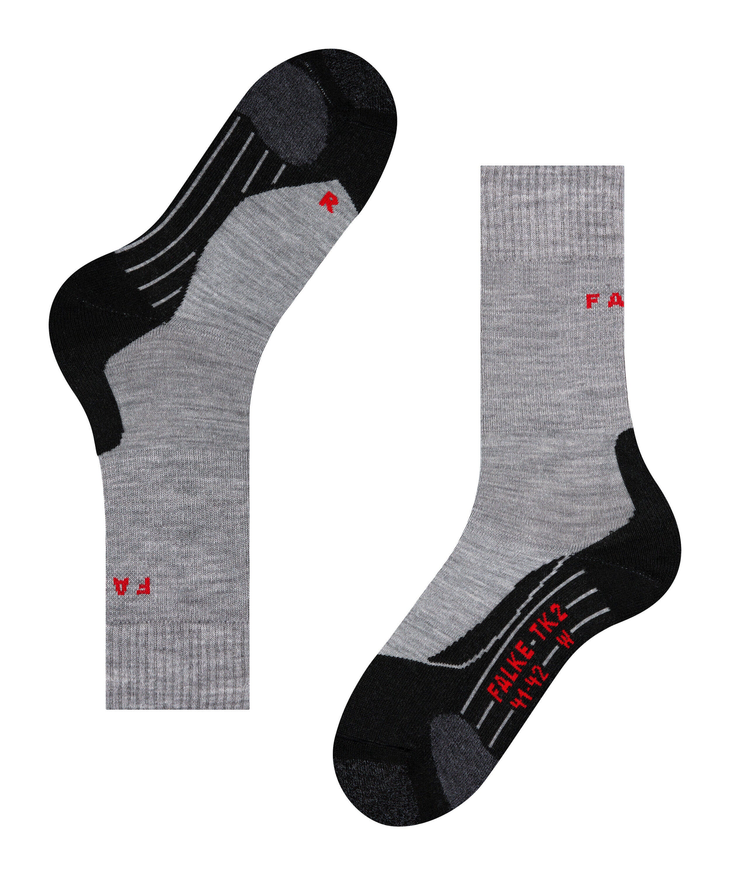 Trekking-Socken TK2 - 3403 light grey - Grau