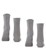 2er-Pack Socken - 3390 light greymel. - Grau