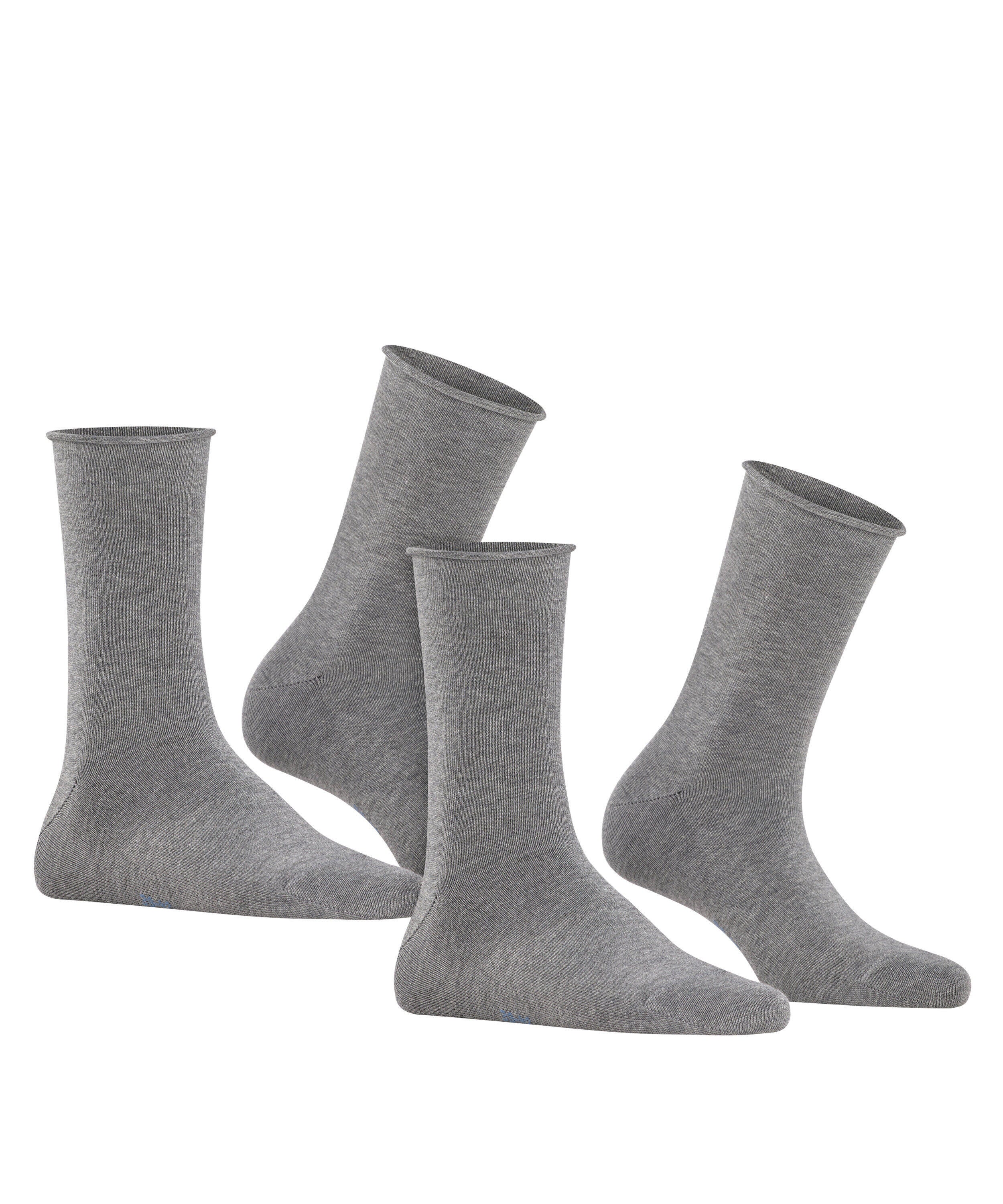 2er-Pack Socken - 3390 light greymel. - Grau