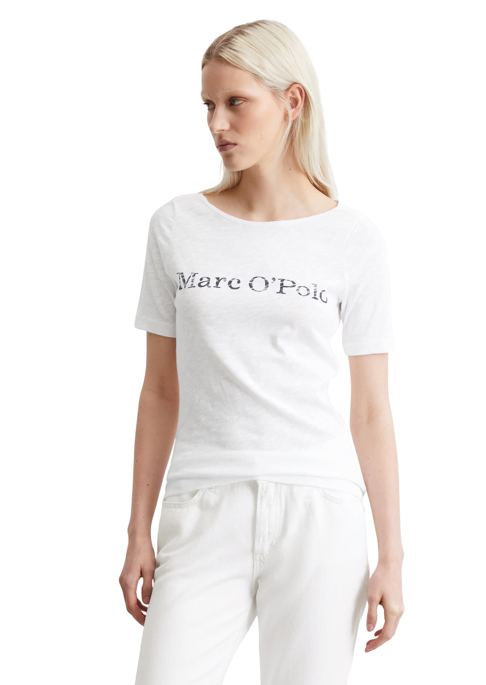 T-Shirt aus Baumwolle - 100-white - Weiß