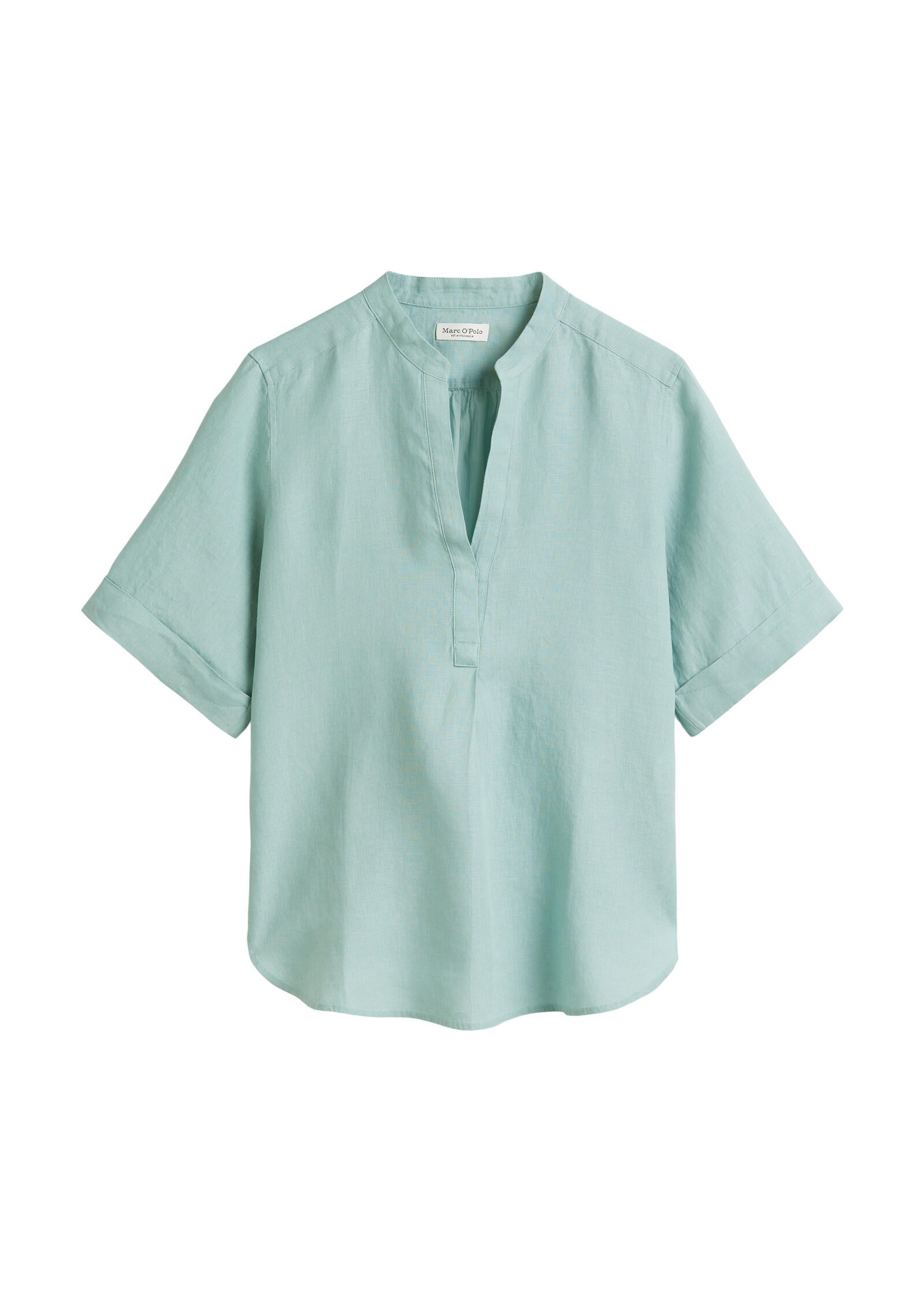 Leinenbluse Regular Fit - 408-pure teal - Türkis
