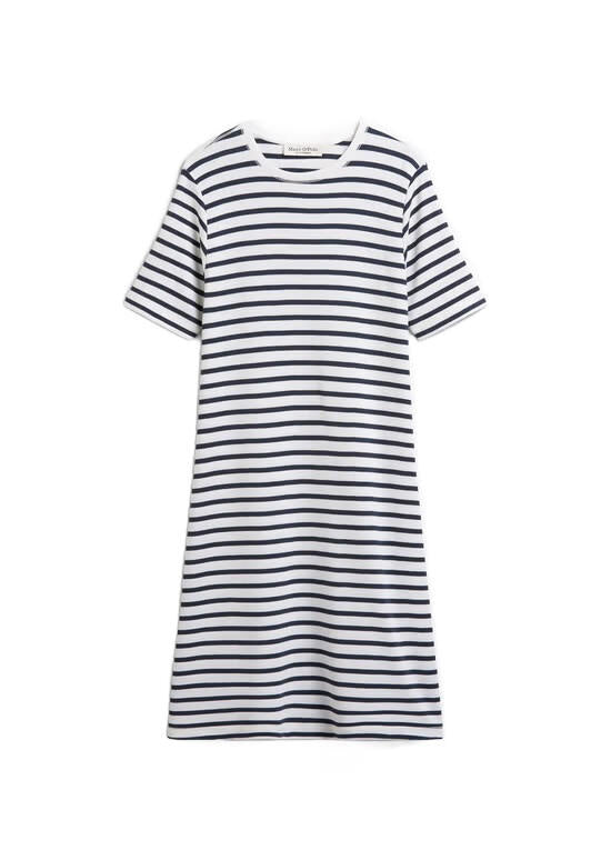 Jerseykleid gestreift Midi - F26-multi/ muted blue - Weiß | Blau