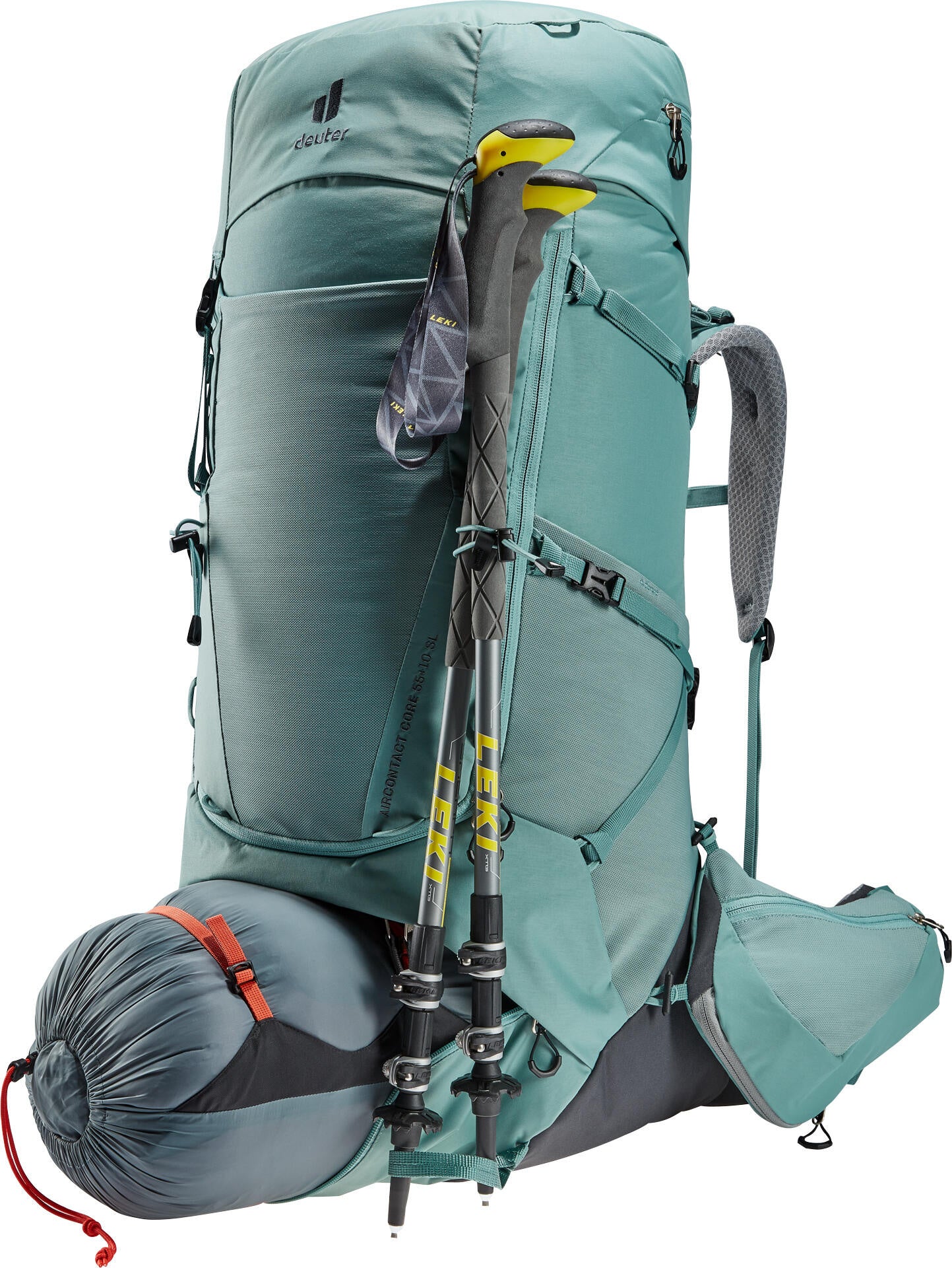 Wanderrucksack Aircontact Core 55+10 SL - 2444-jade-graphite - Grün