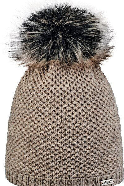 Strickmütze mit Bommel - 060-beige - Beige