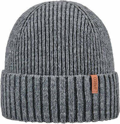 Strickmütze aus Merinowollmix - 145-grau - Grau