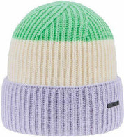 Strickmütze gestreift - 830-flieder - Violett