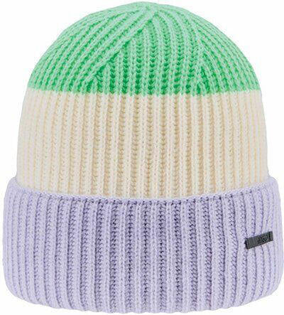 Strickmütze gestreift - 830-flieder - Violett