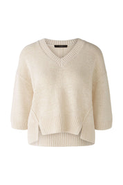 Strickpullover aus Baumwollmix - 7038 - Beige