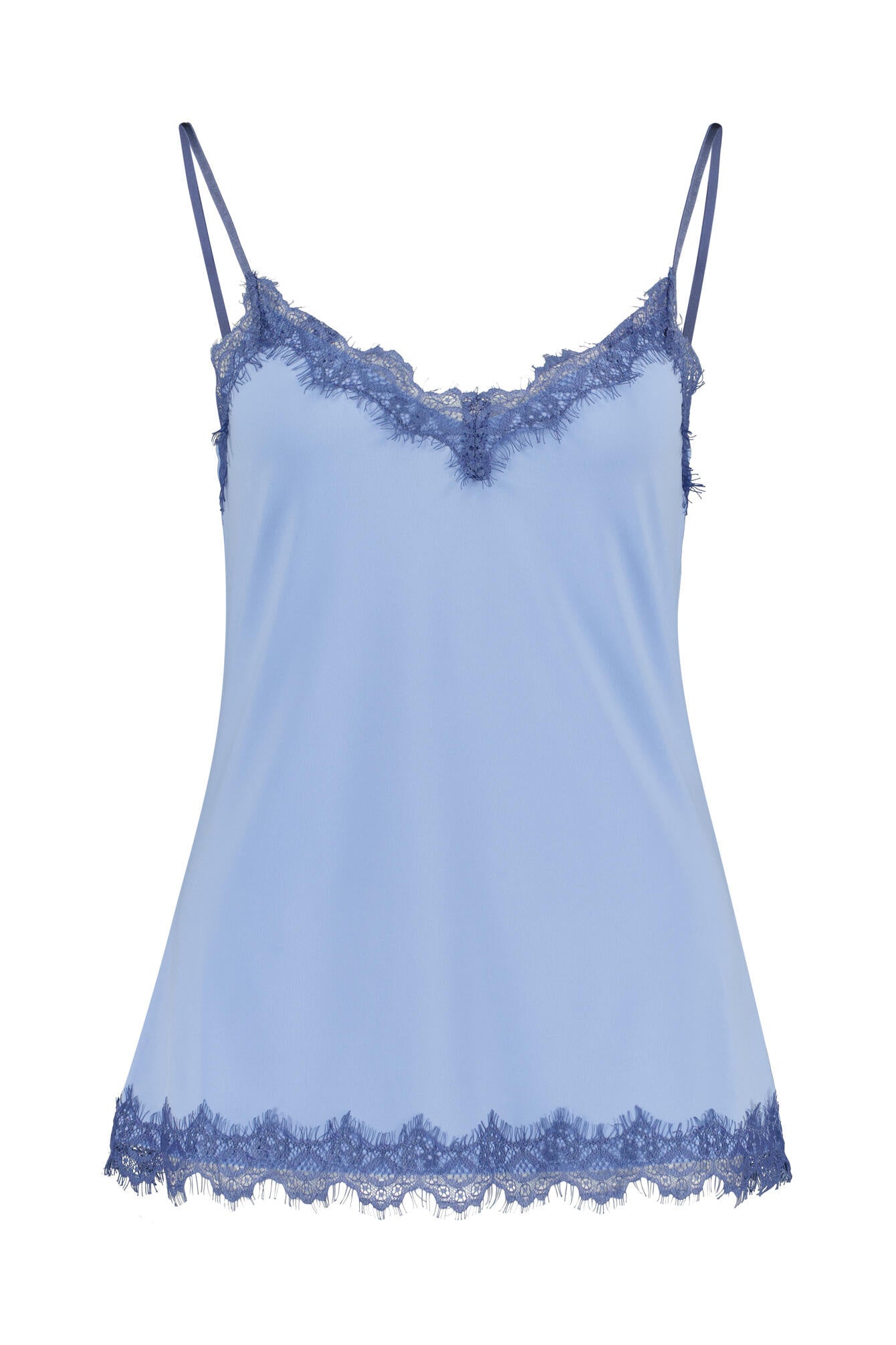 Top mit Spitzendetails - 5180 - Blau